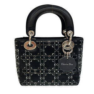 Christian Dior Lady studded handbag black